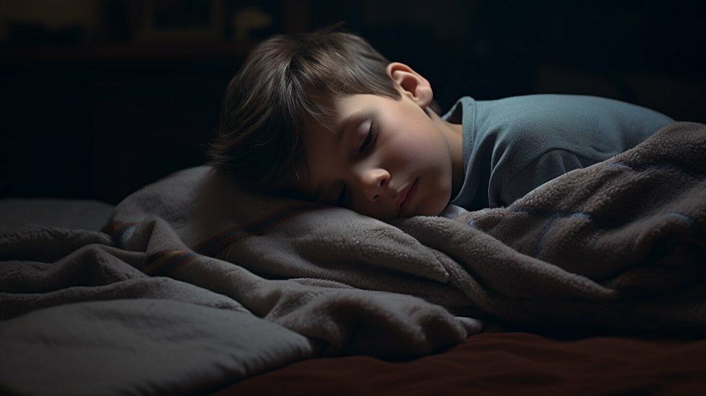 child sleeping without a light