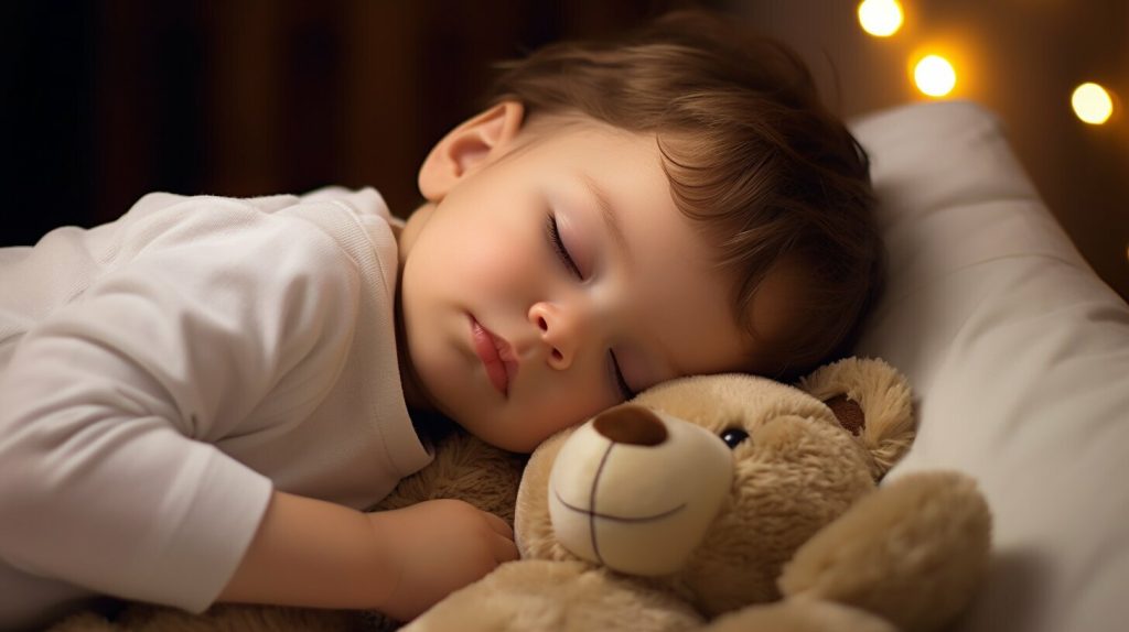 child sleeping with pillow