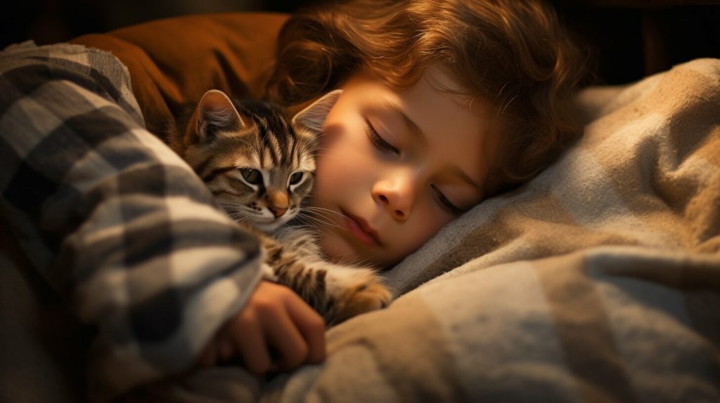 establishing healthy sleep habits for cats and children
