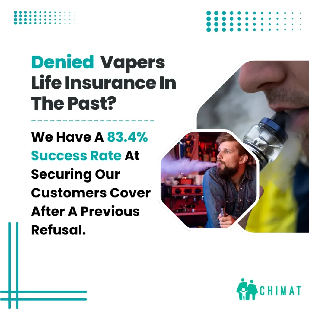 Denied cover due to vaping? Chimat can help you.